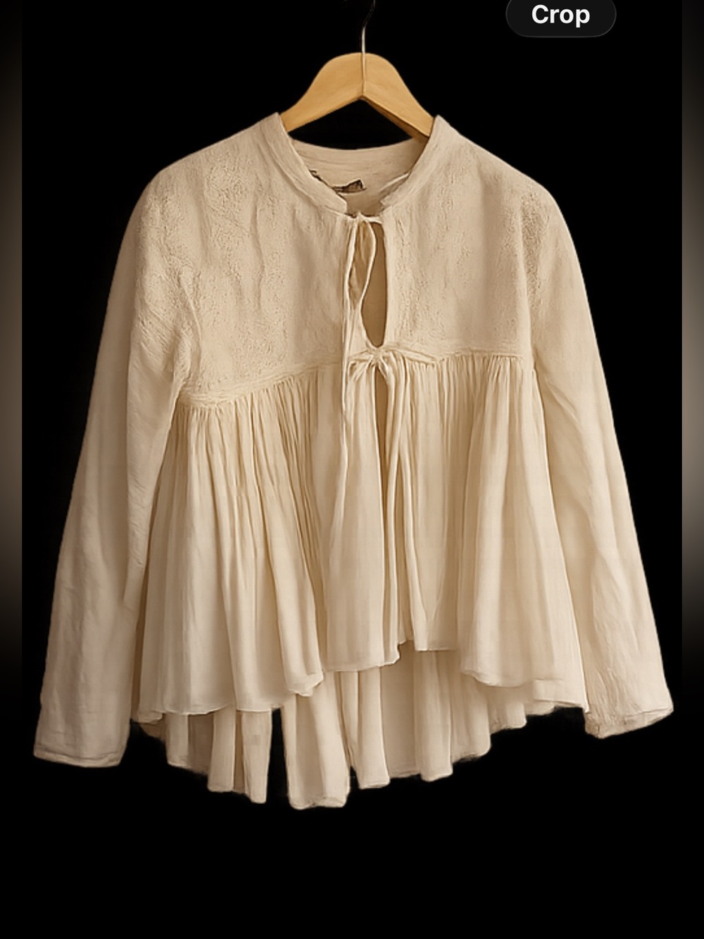House of Harlow 1960 ivory blouse with ties